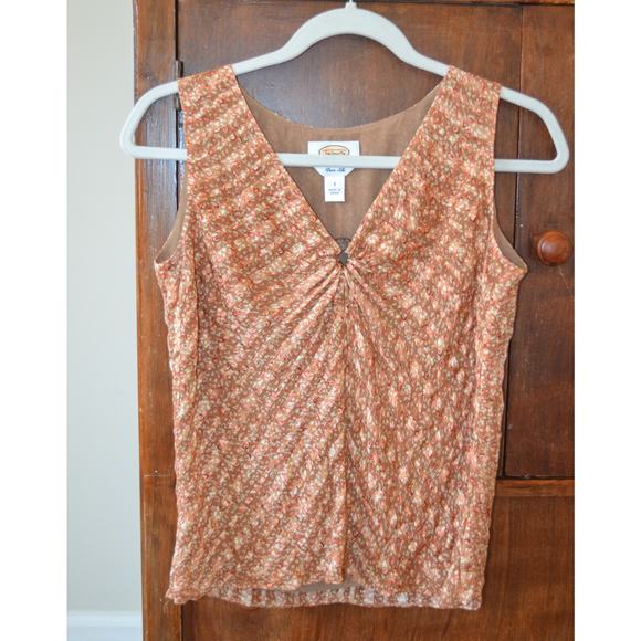 Vintage Silk Pattern Tank Size X Small - Picture 2 of 3